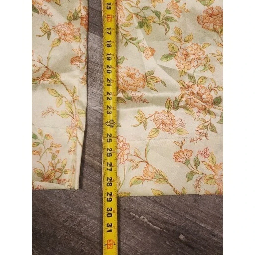Vintage  Pillow Case Blossom‎ Satin Festival Yellow Gold Floral Excellent